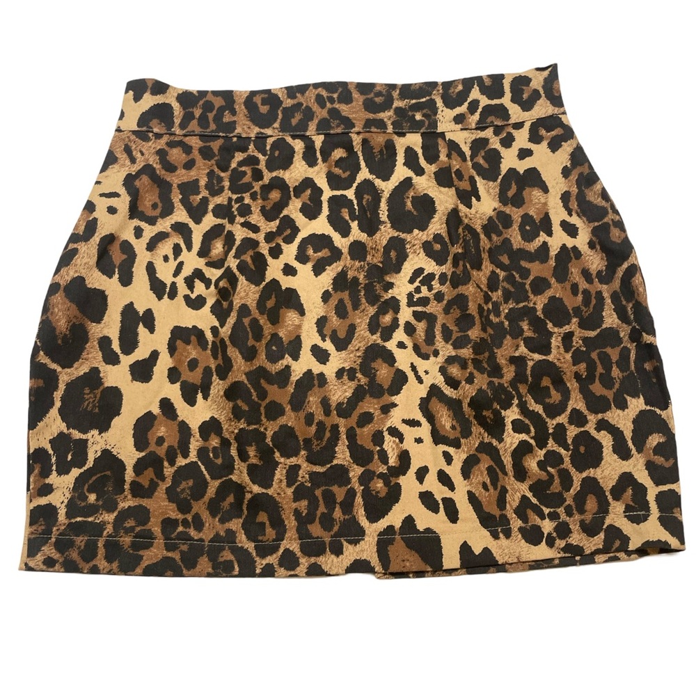 Leopard Print Mini Skirt